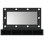 Mueble con espejo y LED negro 90x31,5x62 cm de vidaXL, Tocadores de baño - Ref: Foro24-833488, Precio: 56,36 €, Descuento: %