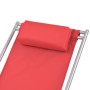 Tumbonas reclinables 2 unidades acero rojas de vidaXL, Tumbonas - Ref: Foro24-42937, Precio: 122,26 €, Descuento: %