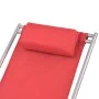 Tumbonas reclinables 2 unidades acero rojas de vidaXL, Tumbonas - Ref: Foro24-42937, Precio: 120,32 €, Descuento: %