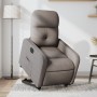 Sillón eléctrico reclinable elevable de tela gris taupe en Sillones | Comprar online en Foru.es