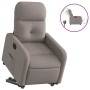 Sillón eléctrico reclinable elevable de tela gris taupe en Sillones | Comprar online en Foru.es