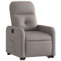 Sillón eléctrico reclinable elevable de tela gris taupe en Sillones | Comprar online en Foru.es