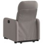 Sillón eléctrico reclinable elevable de tela gris taupe en Sillones | Comprar online en Foru.es