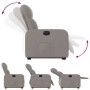 Sillón eléctrico reclinable elevable de tela gris taupe en Sillones | Comprar online en Foru.es