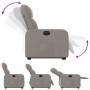 Sillón eléctrico reclinable elevable de tela gris taupe en Sillones | Comprar online en Foru.es
