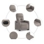 Sillón eléctrico reclinable elevable de tela gris taupe en Sillones | Comprar online en Foru.es