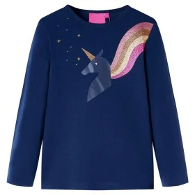 Camiseta infantil de manga larga azul marino 140 de vidaXL, Camisetas para niños - Ref: Foro24-14293, Precio: 10,42 €, Descue...