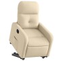 Sillón eléctrico reclinable elevable de tela color crema en Sillones | Comprar online en Foru.es