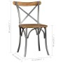 Sillas de comedor 2 unidades madera maciza de mango de vidaXL, Sillas de comedor - Ref: Foro24-244592, Precio: 201,94 €, Desc...