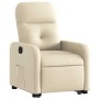 Sillón eléctrico reclinable elevable de tela color crema en Sillones | Comprar online en Foru.es