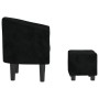 Sillón con taburete terciopelo negro de vidaXL, Sillones - Ref: Foro24-356479, Precio: 180,48 €, Descuento: %