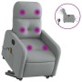 Sillón de masaje eléctrico reclinable elevable tela gris claro en Sillones | Comprar online en Foru.es