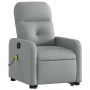 Sillón de masaje eléctrico reclinable elevable tela gris claro en Sillones | Comprar online en Foru.es