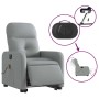 Sillón de masaje eléctrico reclinable elevable tela gris claro en Sillones | Comprar online en Foru.es