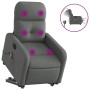 Sillón de masaje eléctrico reclinable elevable tela gris oscuro en Sillones | Comprar online en Foru.es