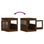 Jaula para perros madera ingeniería roble marrón 64,5x80x71 cm de vidaXL, Casetas para perros - Ref: Foro24-838336, Precio: 9...