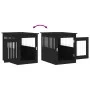 Jaula para perros madera de ingeniería negro 55x75x65 cm de vidaXL, Casetas para perros - Ref: Foro24-838317, Precio: 89,02 €...