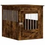 Jaula para perros madera ingeniería roble ahumado 64,5x80x71 cm de vidaXL, Casetas para perros - Ref: Foro24-838334, Precio: ...