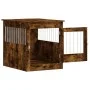 Jaula para perros madera ingeniería roble ahumado 64,5x80x71 cm de vidaXL, Casetas para perros - Ref: Foro24-838334, Precio: ...