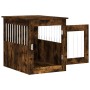 Jaula para perros madera ingeniería roble ahumado 55x75x65 cm de vidaXL, Casetas para perros - Ref: Foro24-838320, Precio: 83...