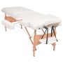 Camilla de masaje y taburete plegable 2 zonas 10 cm blanco de vidaXL, Mesas de masaje - Ref: Foro24-110154, Precio: 325,03 €,...