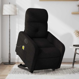 Sillón de masaje eléctrico reclinable elevable tela negro en Sillones | Comprar online en Foru.es