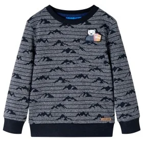 Sudadera infantil azul marino mélange 140 de vidaXL, Camisetas para niños - Ref: Foro24-13153, Precio: 15,65 €, Descuento: %