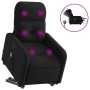 Sillón de masaje eléctrico reclinable elevable tela negro en Sillones | Comprar online en Foru.es