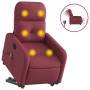 Sillón de masaje elevable eléctrico tela rojo tinto en Sillones | Comprar online en Foru.es