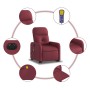 Sillón de masaje elevable eléctrico tela rojo tinto en Sillones | Comprar online en Foru.es