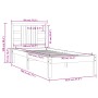 Estructura de cama madera maciza 90x190 cm de vidaXL, Camas y somieres - Ref: Foro24-3105370, Precio: 82,23 €, Descuento: %