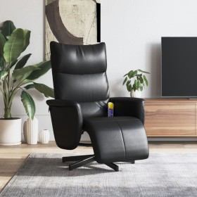 Sillón reclinable masaje con reposapiés cuero sintético negro de vidaXL, Sillones - Ref: Foro24-356597, Precio: 229,20 €, Des...