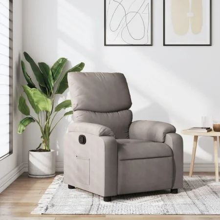 Sillón reclinable de tela gris taupe de vidaXL, Sillones - Ref: Foro24-373418, Precio: 181,73 €, Descuento: %