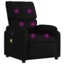 Sillón reclinable de masaje de tela negro de vidaXL, Sillones - Ref: Foro24-373424, Precio: 182,88 €, Descuento: %
