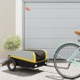 Remolque para bicicleta hierro negro y amarillo 30 kg de vidaXL, Remolques para bicicletas - Ref: Foro24-94036, Precio: 86,87...