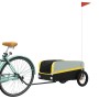 Remolque para bicicleta hierro negro y amarillo 30 kg de vidaXL, Remolques para bicicletas - Ref: Foro24-94036, Precio: 86,87...