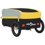 Remolque para bicicleta hierro negro y amarillo 30 kg de vidaXL, Remolques para bicicletas - Ref: Foro24-94036, Precio: 86,87...