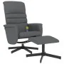 Sillón de masaje reclinable con reposapiés cuero sintético gris de vidaXL, Sillones - Ref: Foro24-356716, Precio: 128,31 €, D...