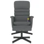 Sillón de masaje reclinable con reposapiés cuero sintético gris de vidaXL, Sillones - Ref: Foro24-356716, Precio: 128,31 €, D...