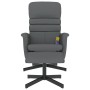 Sillón de masaje reclinable con reposapiés cuero sintético gris de vidaXL, Sillones - Ref: Foro24-356716, Precio: 128,66 €, D...