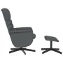 Sillón de masaje reclinable con reposapiés cuero sintético gris de vidaXL, Sillones - Ref: Foro24-356716, Precio: 128,31 €, D...