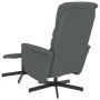 Sillón de masaje reclinable con reposapiés cuero sintético gris de vidaXL, Sillones - Ref: Foro24-356716, Precio: 128,31 €, D...