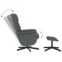 Sillón de masaje reclinable con reposapiés cuero sintético gris de vidaXL, Sillones - Ref: Foro24-356716, Precio: 128,31 €, D...