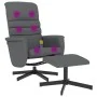 Sillón de masaje reclinable con reposapiés cuero sintético gris de vidaXL, Sillones - Ref: Foro24-356716, Precio: 128,31 €, D...