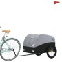 Remolque para bicicleta hierro negro y gris 45 kg de vidaXL, Remolques para bicicletas - Ref: Foro24-94133, Precio: 95,49 €, ...