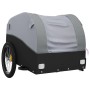 Remolque para bicicleta hierro negro y gris 45 kg de vidaXL, Remolques para bicicletas - Ref: Foro24-94133, Precio: 95,49 €, ...