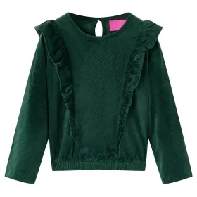 Blusa infantil con volantes verde oscuro 92 de vidaXL, Camisetas para niños - Ref: Foro24-15106, Precio: 9,68 €, Descuento: %
