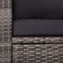 Set mesa y sillas jardín 3 pzas y cojines ratán sintético gris de vidaXL, Conjuntos de jardín - Ref: Foro24-43915, Precio: 34...