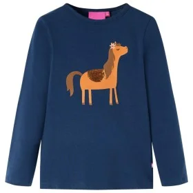 Camiseta infantil de manga larga azul marino 116 de vidaXL, Camisetas para niños - Ref: Foro24-13621, Precio: 8,85 €, Descuen...
