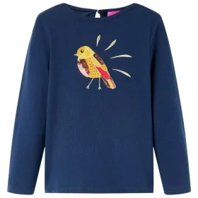 Camiseta infantil de manga larga azul marino 128 de vidaXL, Camisetas para niños - Ref: Foro24-13642, Precio: 8,59 €, Descuen...